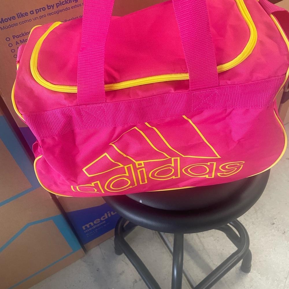 Adidas Pink and Yellow gym Bag
